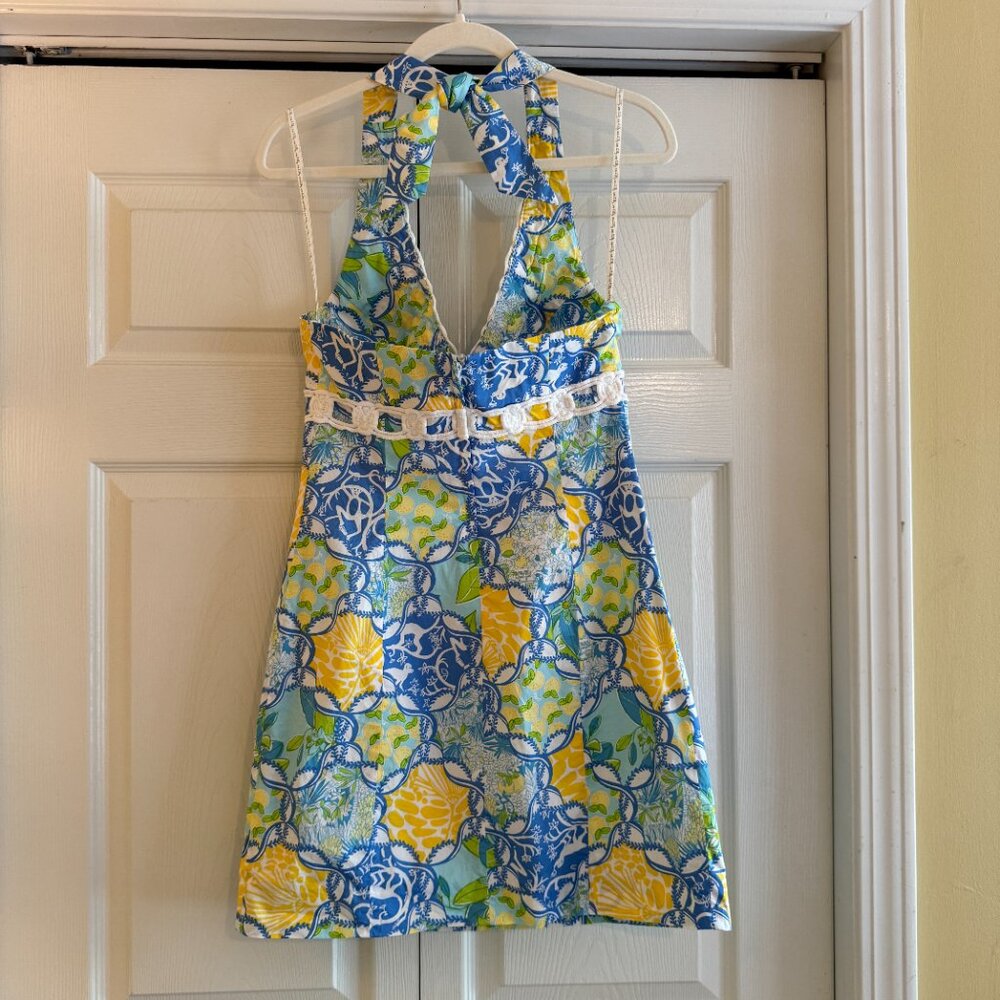 Lilly Pulitzer Floral Halter Dress - Vintage